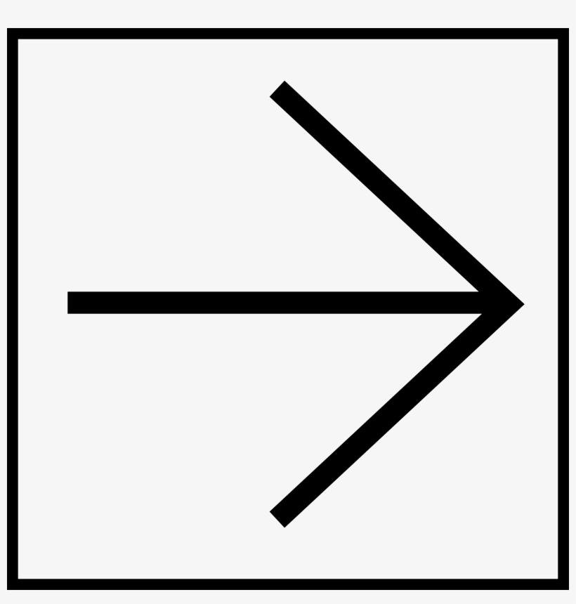 Arrow In Square Right - Arrow Square, transparent png download