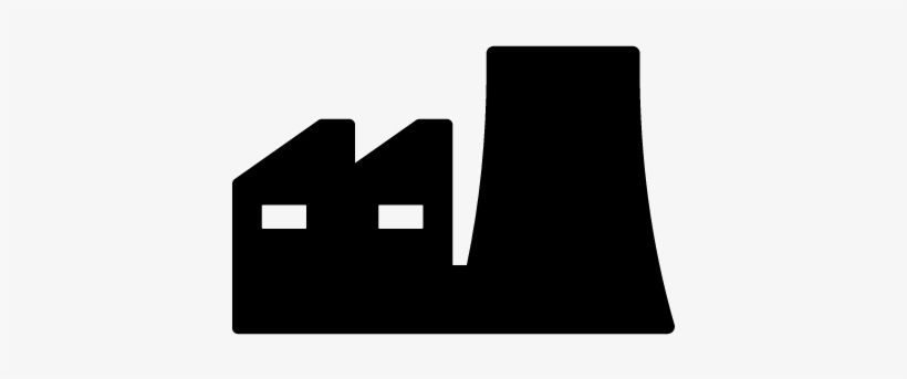 Factory Silhouette Vector - White Silhouette Of Factory, transparent png download