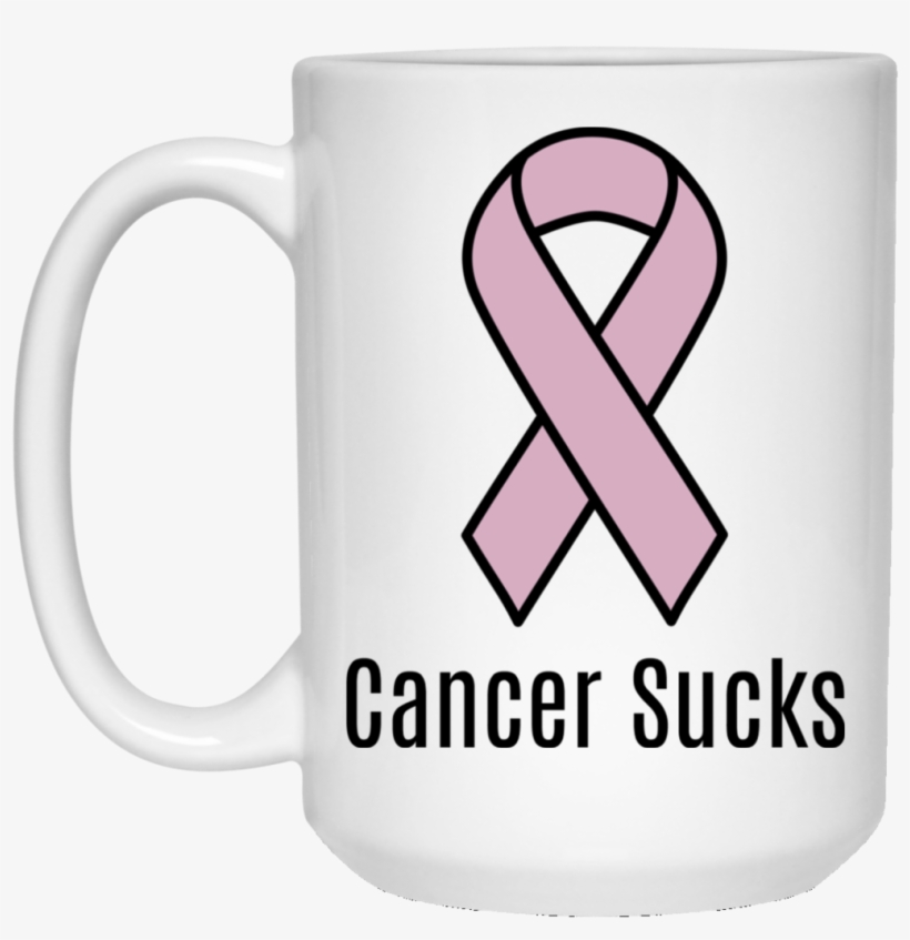 Cancer Sucks Lavender Ribbon Cancer Awareness 15 Oz - Uterine Cancer Ribbon Png, transparent png download