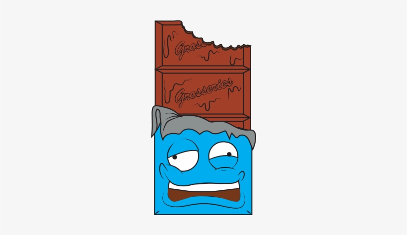 Crusty Chocolate Bar Blue Gray - Grossery Gang Crusty Chocolate Bar, transparent png download
