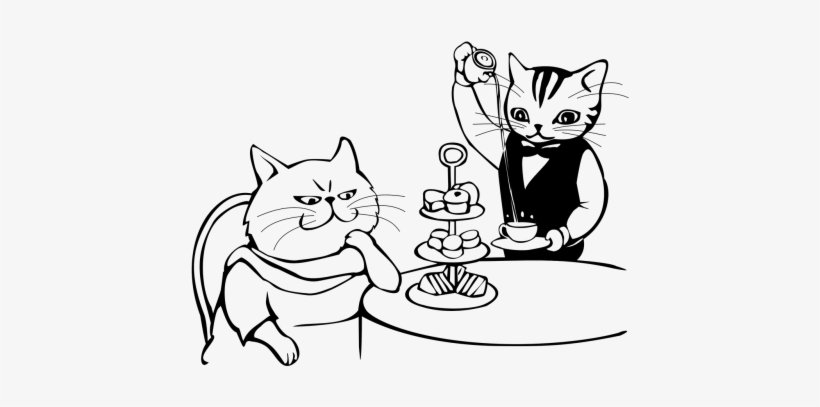 Tea - Tea Time Drawing Black And White, transparent png download