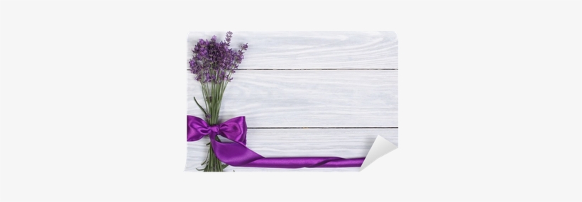 Floral Frame From Flowers Of Lavender And Purple Ribbon - Lavender Flower Frame, transparent png download