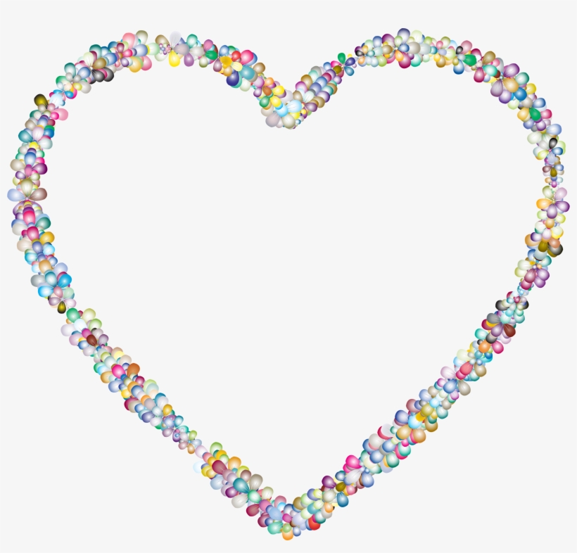 This Free Icons Png Design Of Prismatic Floral Heart, transparent png download