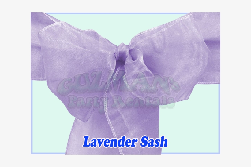 Lavender Sash Description - Organza Sash Silver (10 Pack), transparent png download