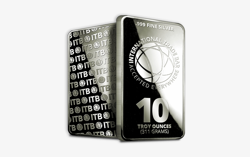 10 Oz Silver Bar - Silver, transparent png download