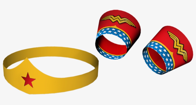Tiara E Bracelete Mulher Maravilha - Tiara Da Mulher Maravilha, transparent png download