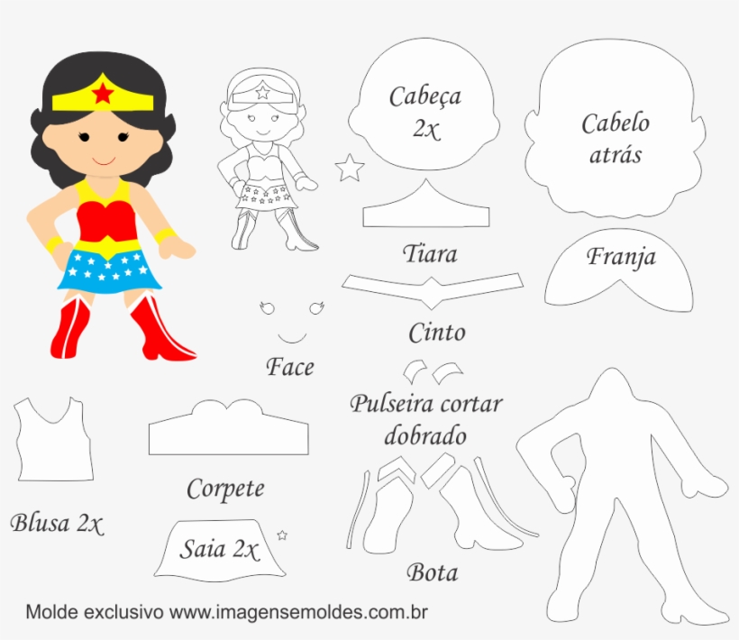 Mulher Maravilha Em Eva Molde, transparent png download