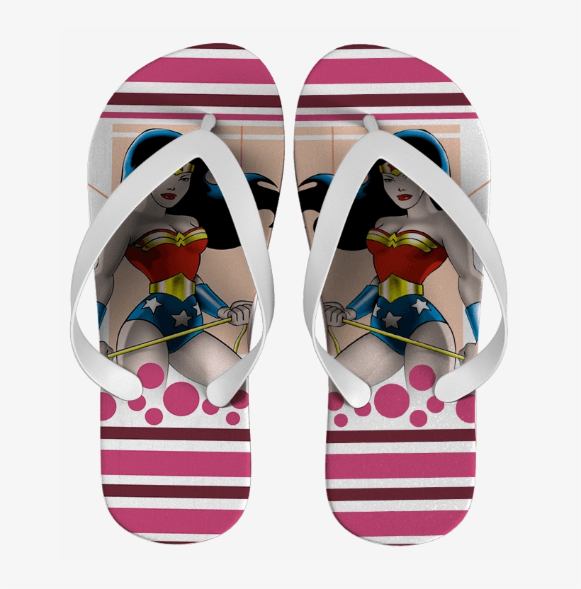Chinelo Infantil Mulher Maravilha Personalizado - Flip-flops, transparent png download