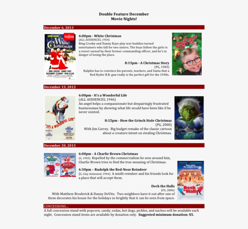 Movie Nights Advent 2013 - Pop Culture Graphics Movif1184 White Christmas Movie, transparent png download