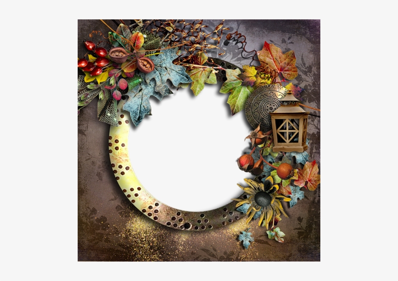 Marco Navideño Redondo - Marcos Navideños Con Nacimiento, transparent png download