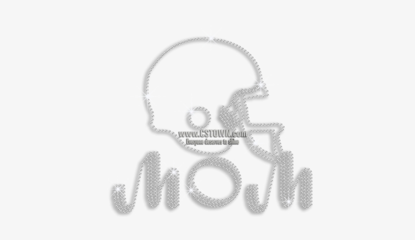 Custom Best Sparkle Pure Crystal Mom's Moto Helmet - Iron-on, transparent png download