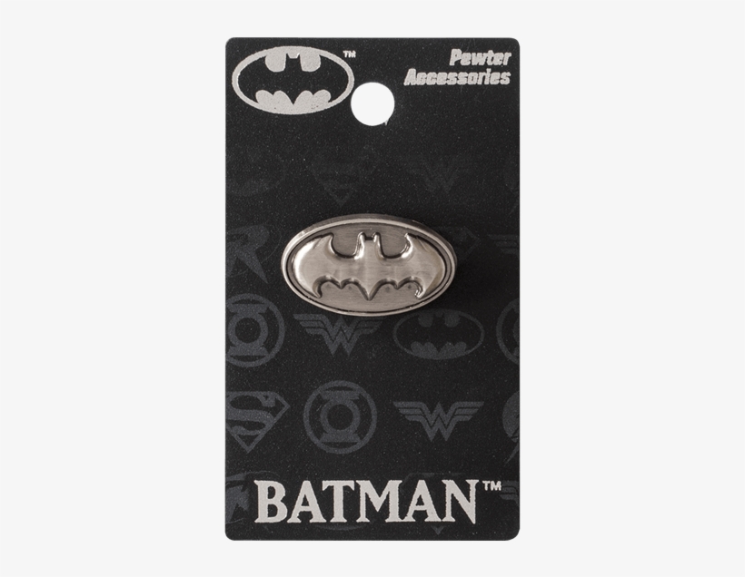 Batman Logo Lapel Pin - Dc Batman Logo Pewter Lapel Pin, transparent png download