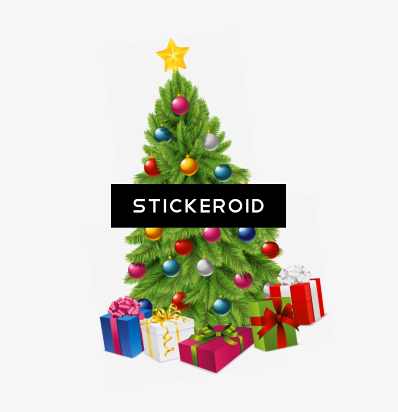 Christmas Tree - Clip Art Christmas Tree Printing Waterproof Bathroom, transparent png download