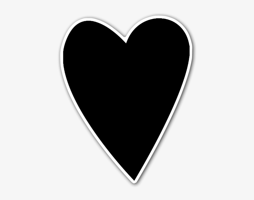 Black Heart Sticker - Animation, transparent png download