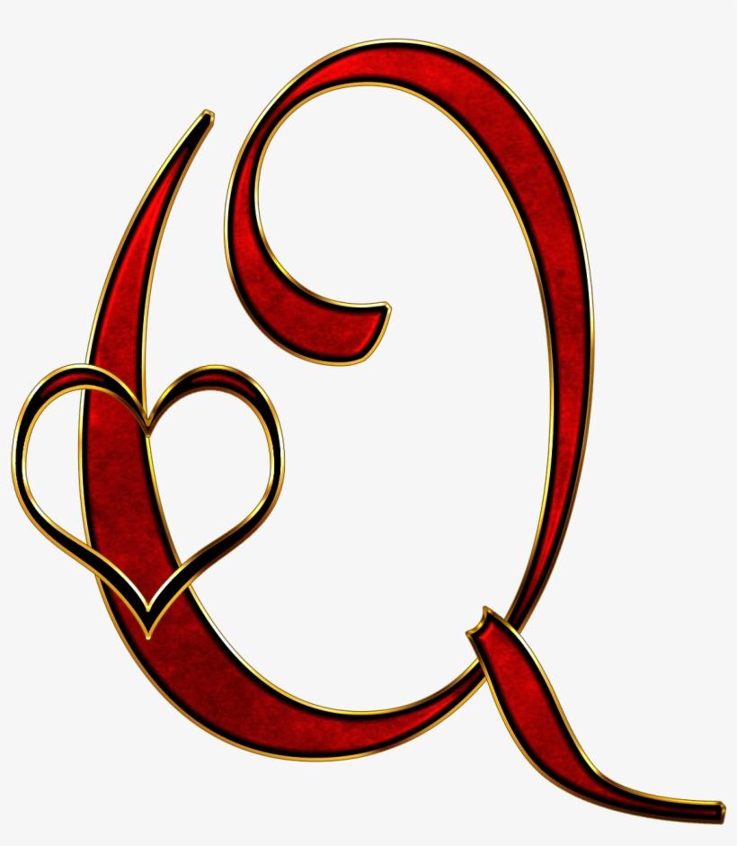 Valentine Capital Letter Q Png - Alfabetos Com Letras Coraçao, transparent png download