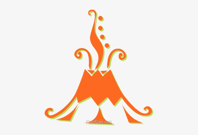 Volcanoes Royalty Free Vector Clip Art Illustration - Black And White Volcano, transparent png download