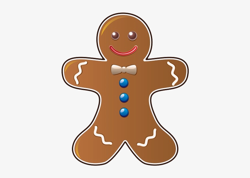 Gingerbread Man Christmas Clipart Transparent PNG - 450x537 - Free