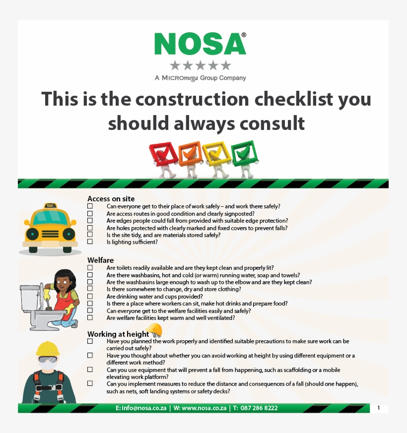 Checklist 1-01 - Construction, transparent png download