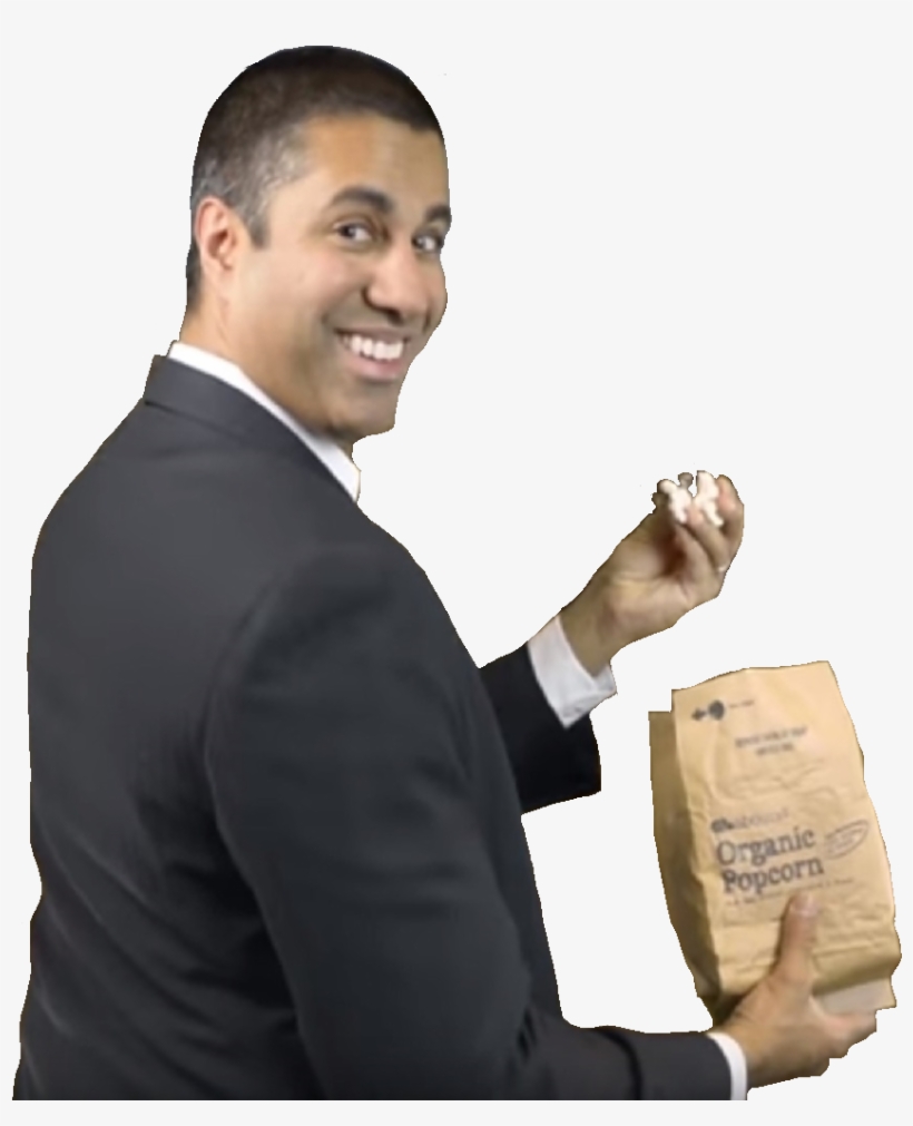 I Found The Template On A Discord Server, Credit Goes - Ajit Pai Popcorn Gif, transparent png download