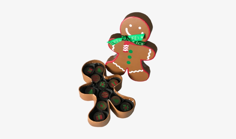 Gingerbread Man Truffle Gift Box - Gingerbread Man, transparent png download