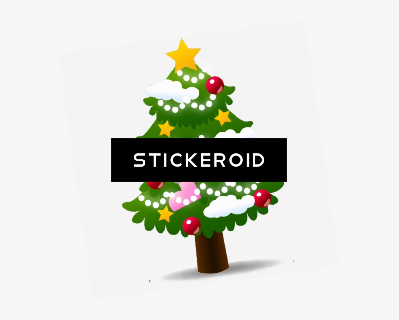 Large Xmas Tree Emoji, transparent png download