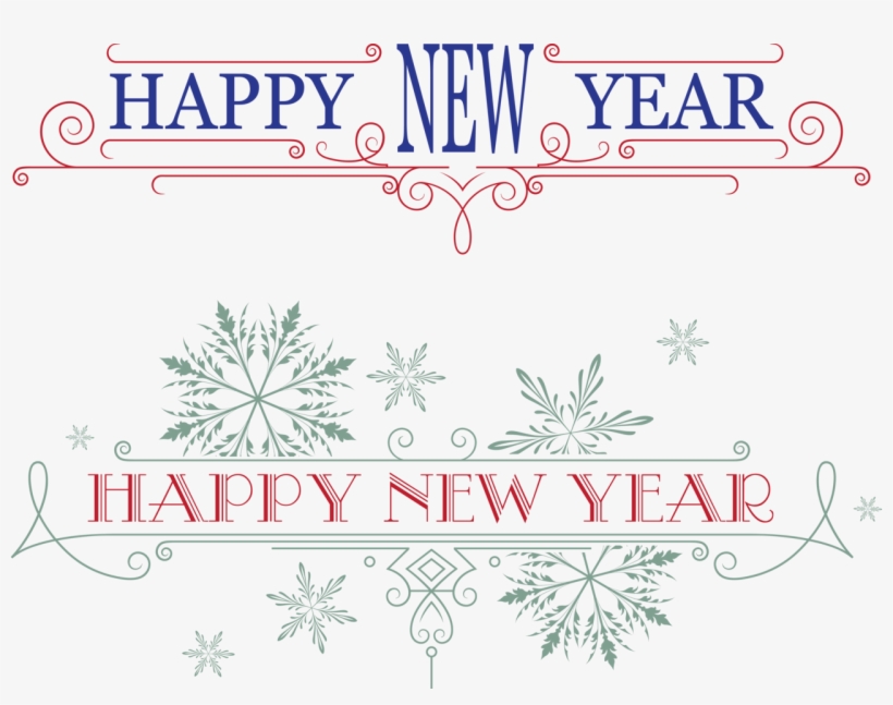 Надпись Happy New Year Png - New Year, transparent png download