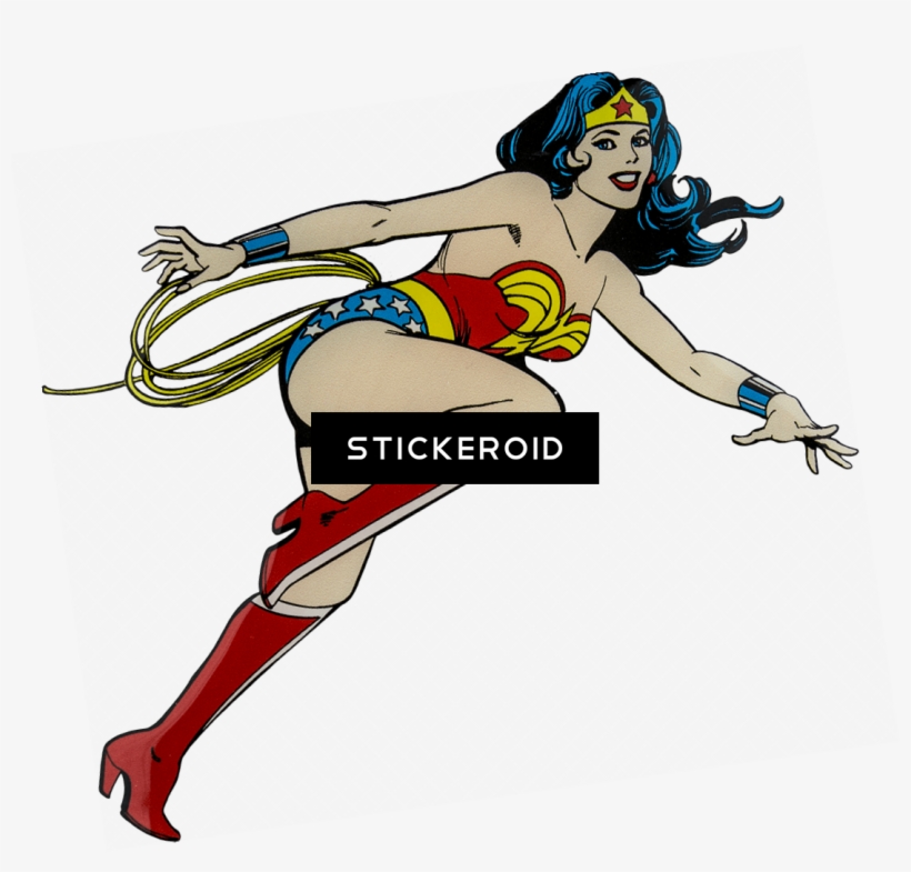Wonder Woman Vintage - Wonder Woman Magnet Running, transparent png download