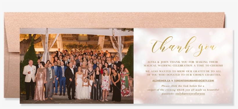 Thankyou - Wedding, transparent png download