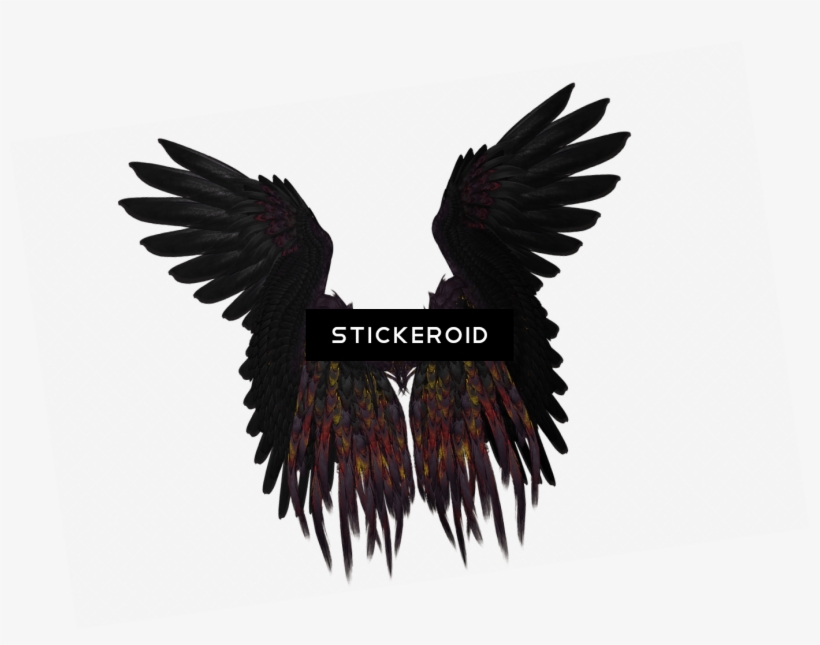 Short Black And Purple Wings - Alas De Angeles Negras Png, transparent png download