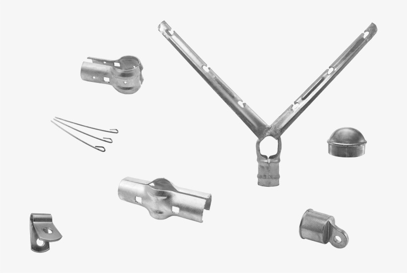 Chain Link Accessories - 2 X 1 5/8 45 Barb Wire Arm 6-strand (fits 1 7/8 Od), transparent png download