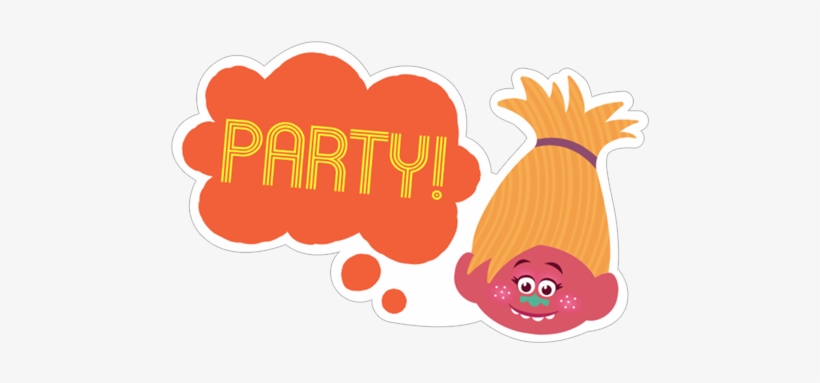Viber Sticker «dreamworks Trolls» - Birthday, transparent png download