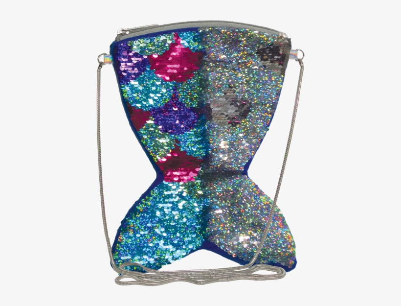 I'scream Mermaid Tail Reversible Sequin Crossbody Bag - Sequin, transparent png download