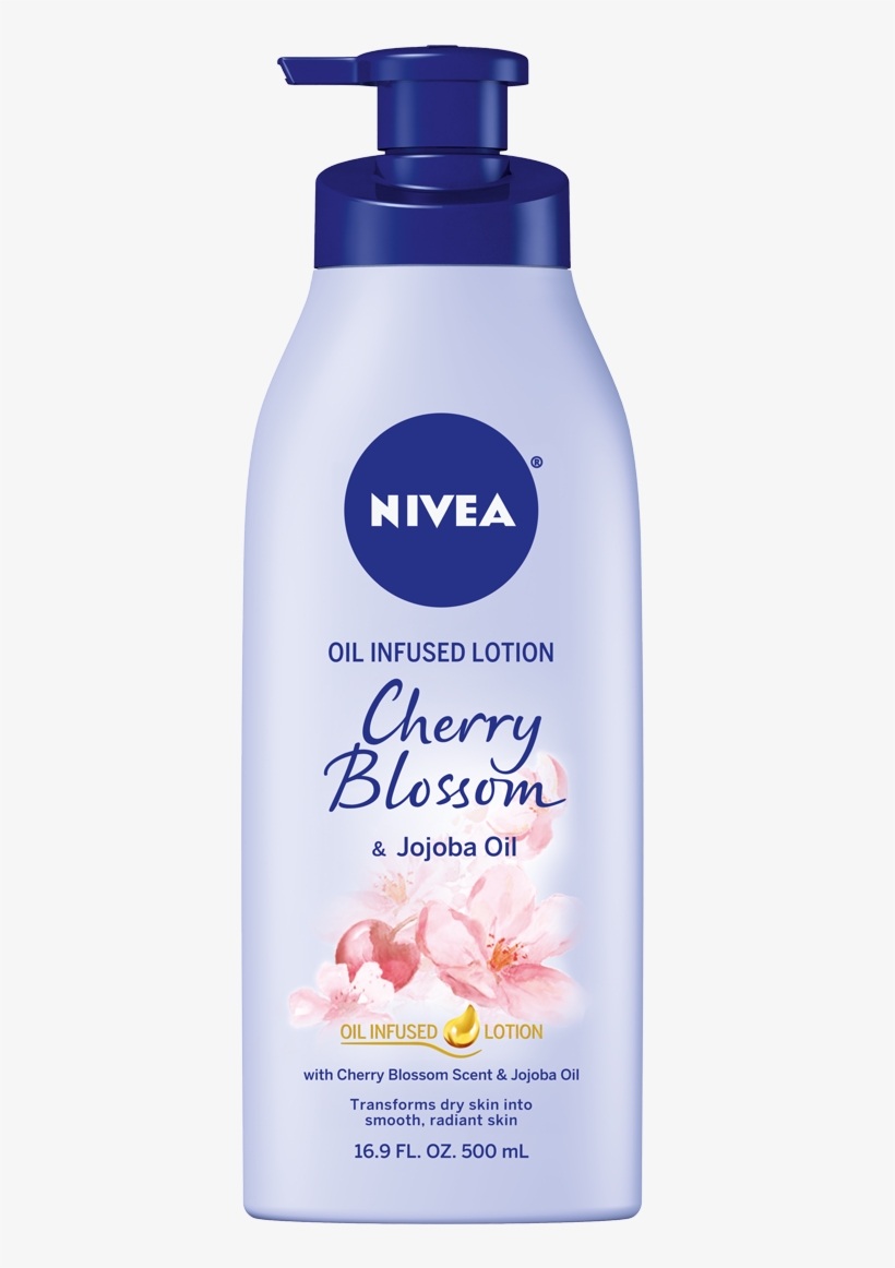 Cherry Blossom & Jojoba Oil Infused Body Lotion For - Nivea Oil Infused Lotion, transparent png download
