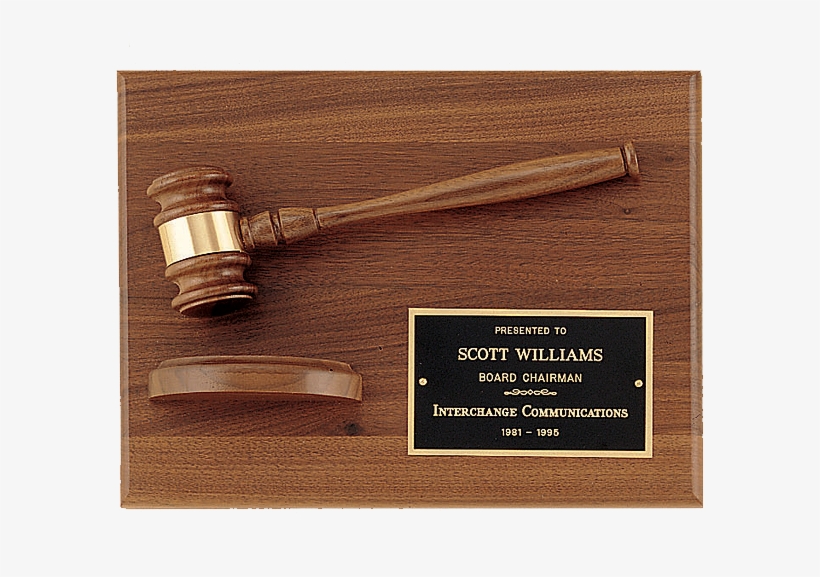 Walnut Gavel/block Plaque, transparent png download