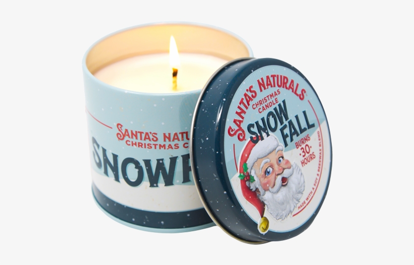 Snowfall Christmas Candle, transparent png download