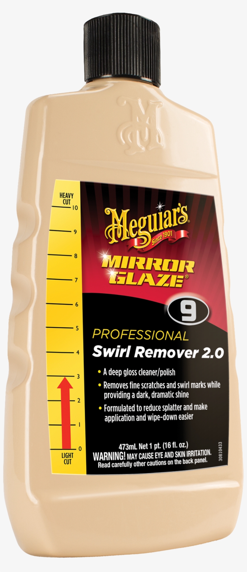 M09 Mirror Glaze® Swirl Remover, 16 Oz - Meguiars Fine Cut Cleaner, transparent png download