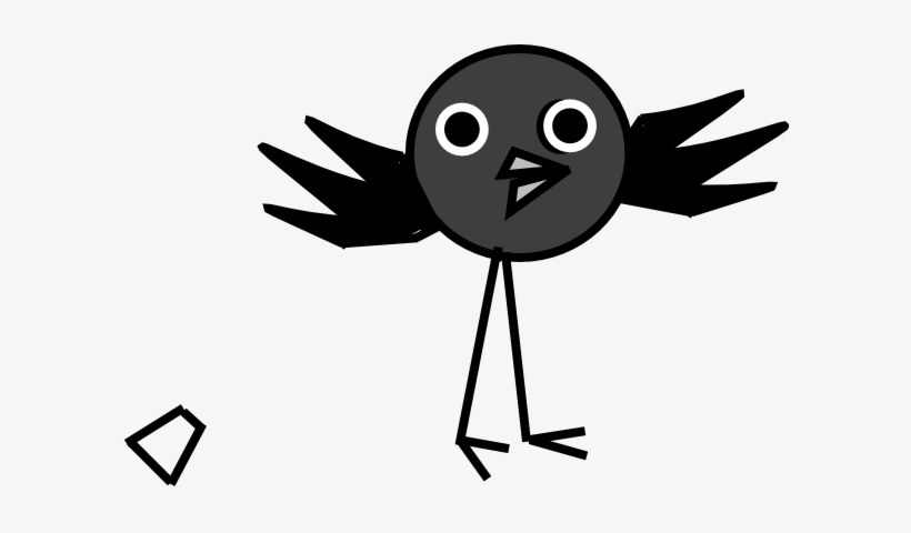 Image Free Crow Clip Art At Clker - Crow Cute Art, transparent png download