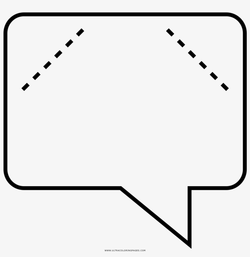 Text Bubble Coloring Page - Text, transparent png download
