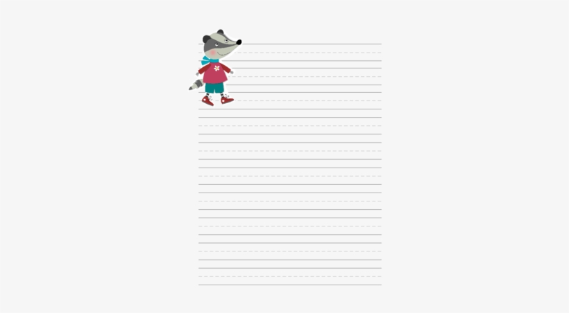 Raccoon Handwriting Paper - Cartoon, transparent png download