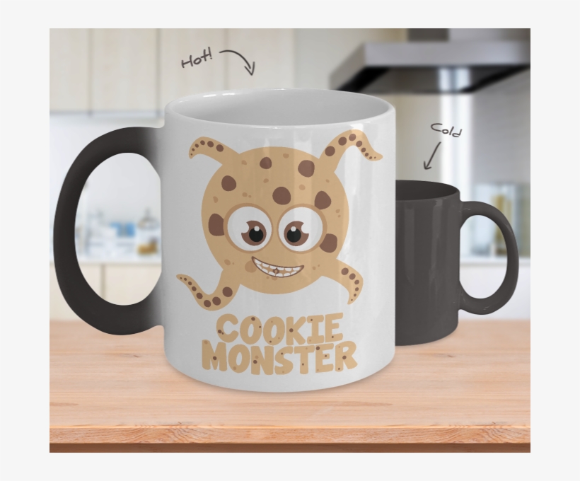 Cookie Monster Color Changing Mug - Gets Hot My Wiener Comes Out, transparent png download