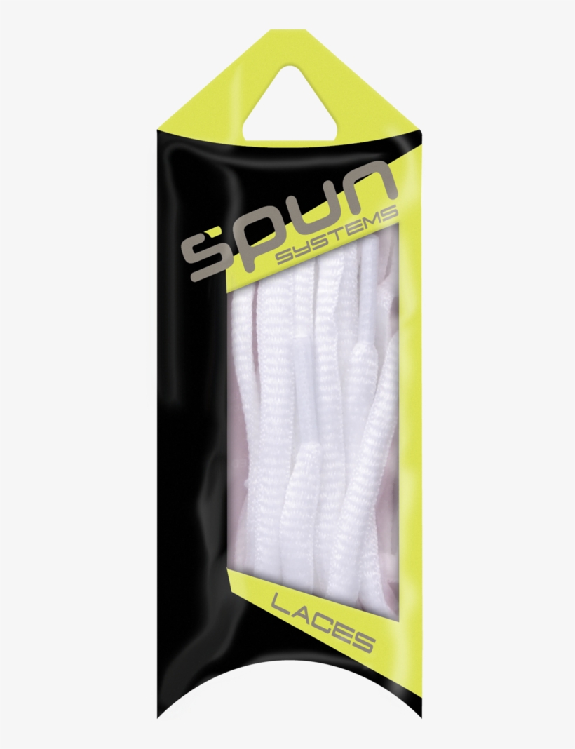 Spun™ Oval Athletic Shoelaces - Lime Yellow Oval Shoe Laces, transparent png download