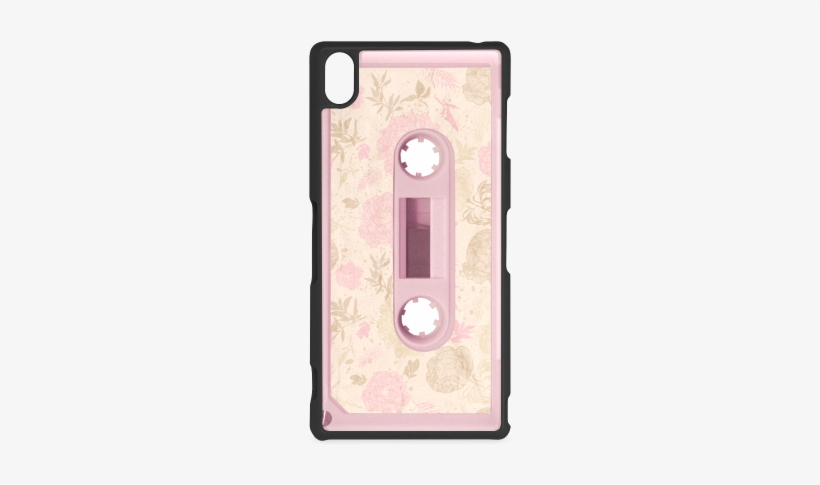 Retro Vintage Floral Pastel Pink Cassette Tape Hard - Interestprint Designed Laptop Shoulder Bag Retro Vintage, transparent png download