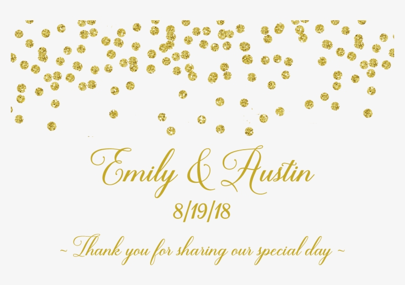 Gold Confetti - Wedding, transparent png download