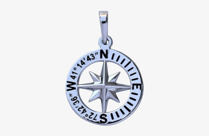 Sachem's Head Yacht Club Compass Rose Coordinates Jewelry - Milk Glass Plates, transparent png download