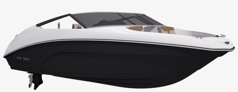 Lancha Fs Yachts Fs 180 Preta 3d 1 - Speedboat, transparent png download