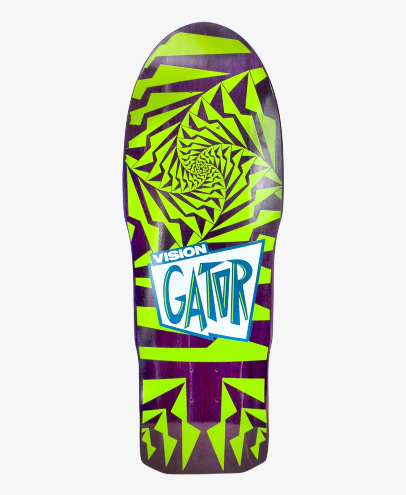 Pur/grn Stain - Vision Gator Skateboard, transparent png download