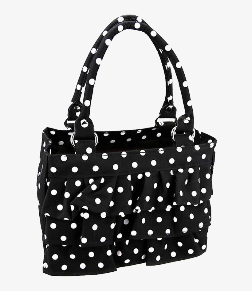 Polka Dot Ruffle Tote, transparent png download