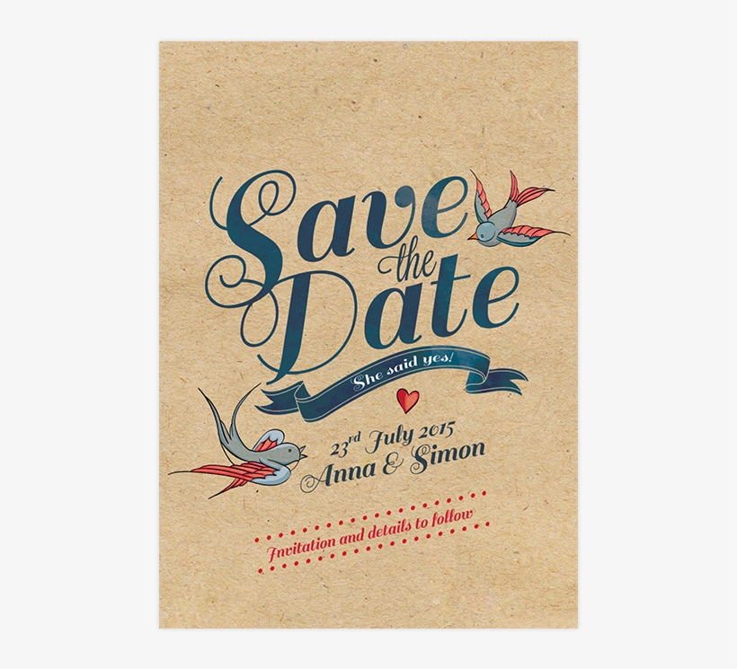 Save The Date - Save The Date Tattoo, transparent png download