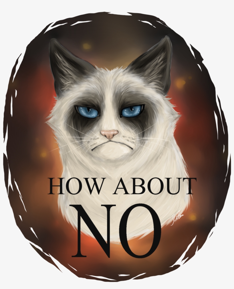 Grumpy Cat By Marshmellou-d6io3i8 - Throw Pillow, transparent png download