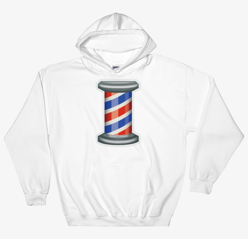 Emoji Hoodie - Barber Pole - Hoodie, transparent png download
